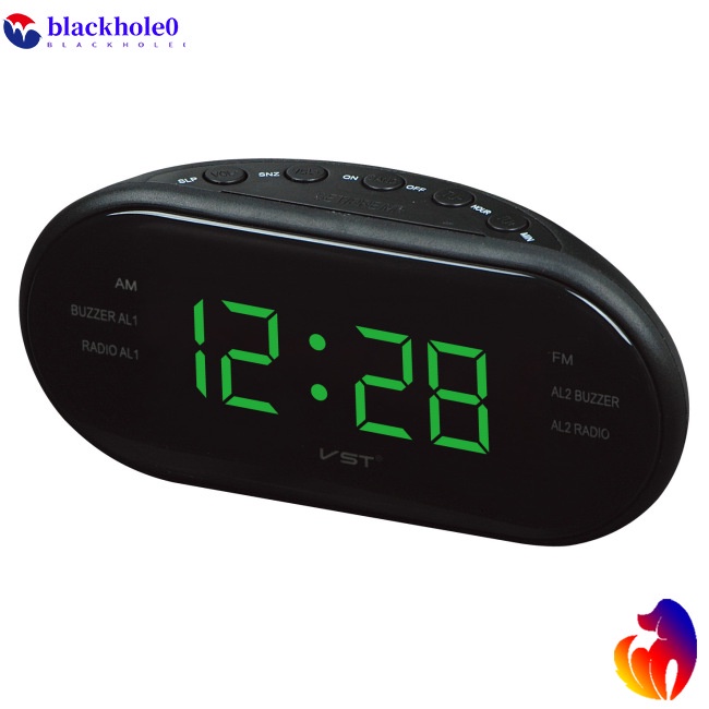 BH LED Alarm Clock Radio Digital AM/FM Radio Red With EU Plug