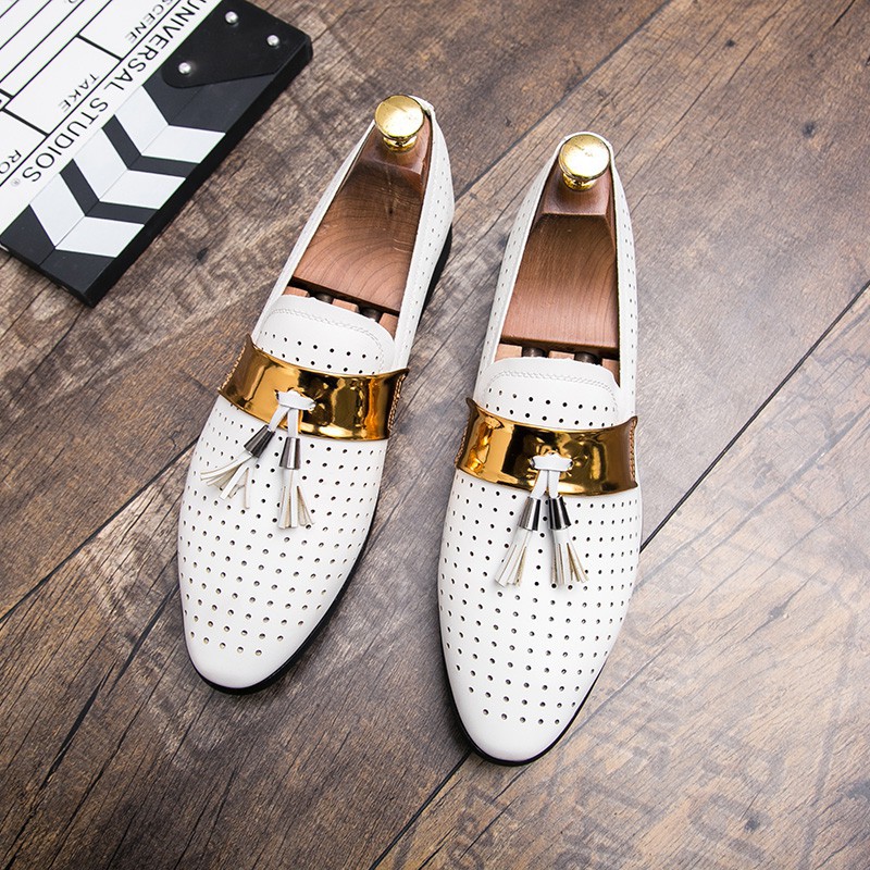 Giày lười chất liệu vải Oxford phong cách công sở cho nam