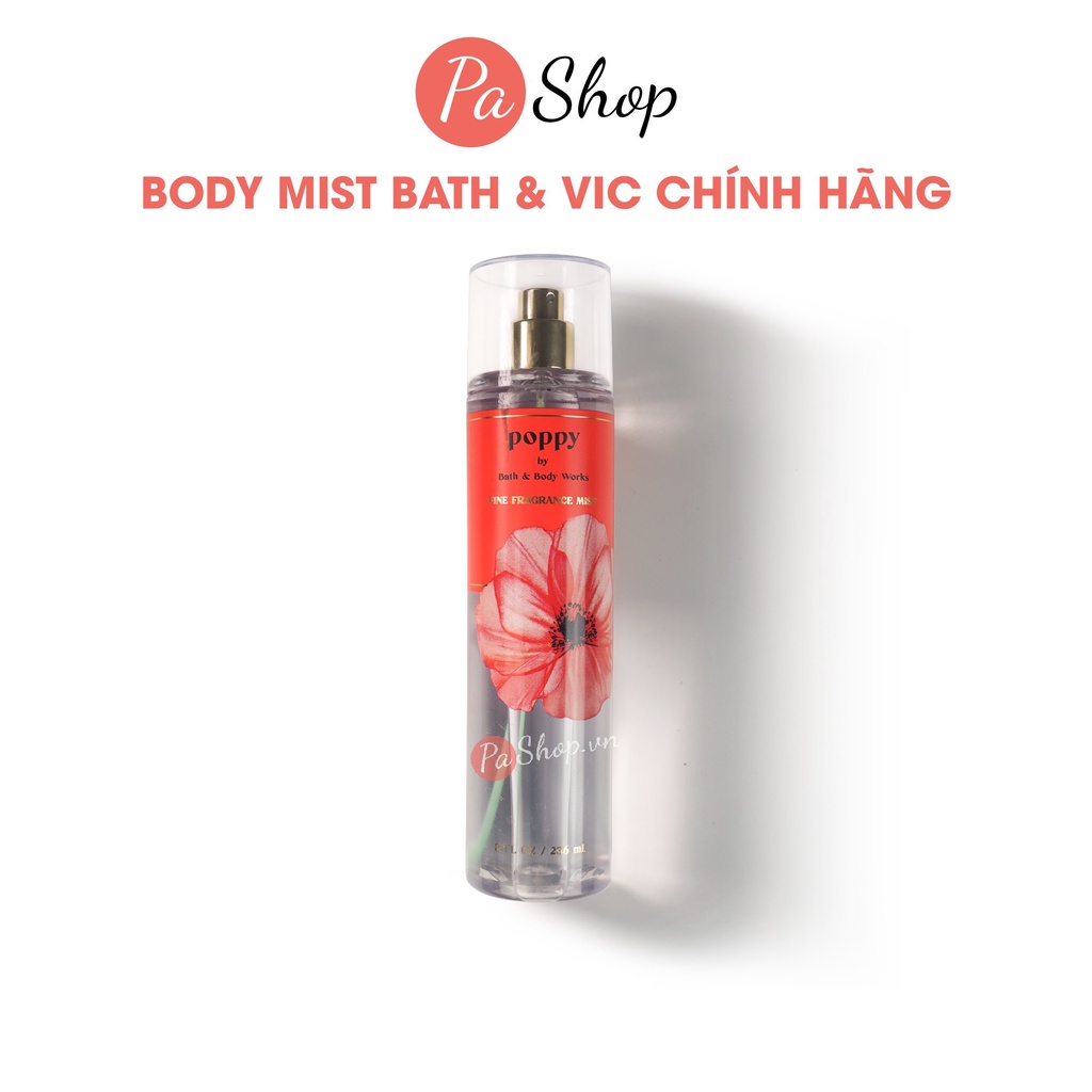 Body mist Poppy xịt thơm toàn thân