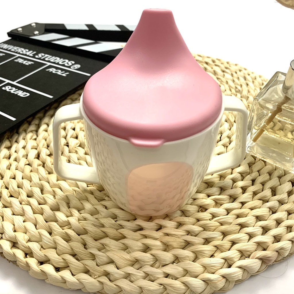 Cốc uống nước cho bé, Cốc tập uống 2 tay cầm Baby Babuu Nhật Bản 150ml cho bé