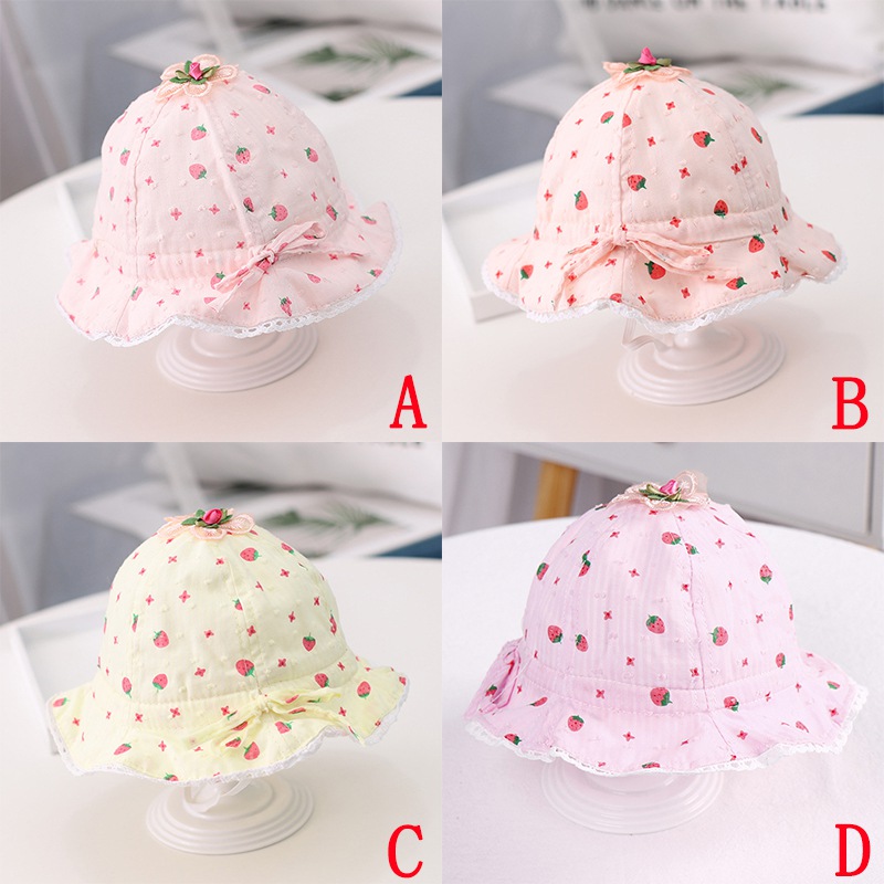 Nón tai bèo hình trái dâu xinh xắn dành cho bé