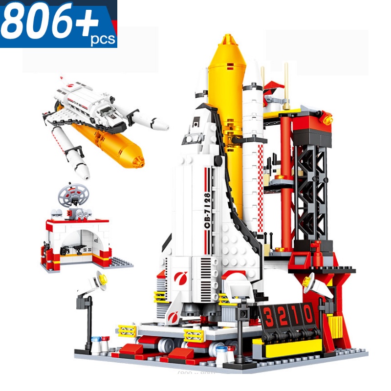 Mô hình lắp ghép lego trạm phóng vũ trụ gồm 860 chi tiết đồ chơi trẻ em MS-7128