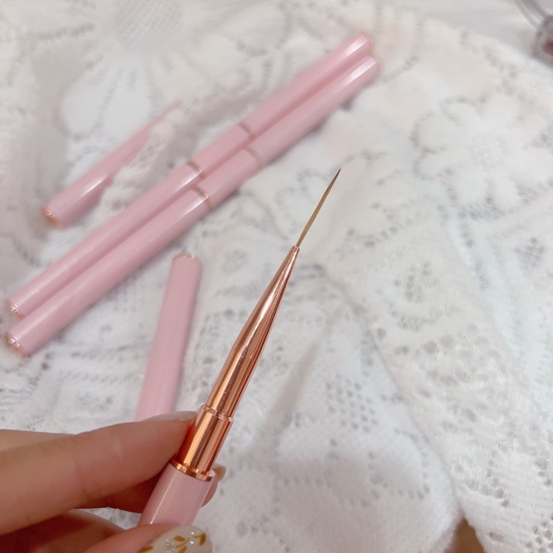 Cọ vẽ nét 2 đầu siêu mảnh hồng 04