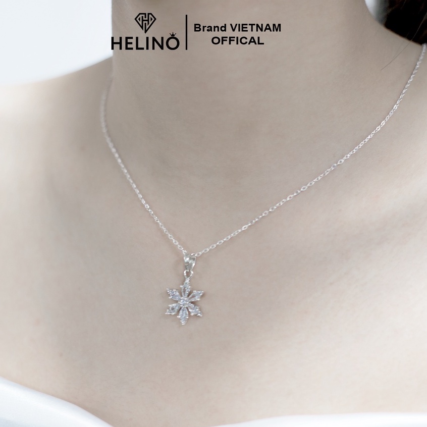 Dây chuyền bạc nữ HELINO bông tuyết đính đá, trang sức phụ kiện lấp lánh C06