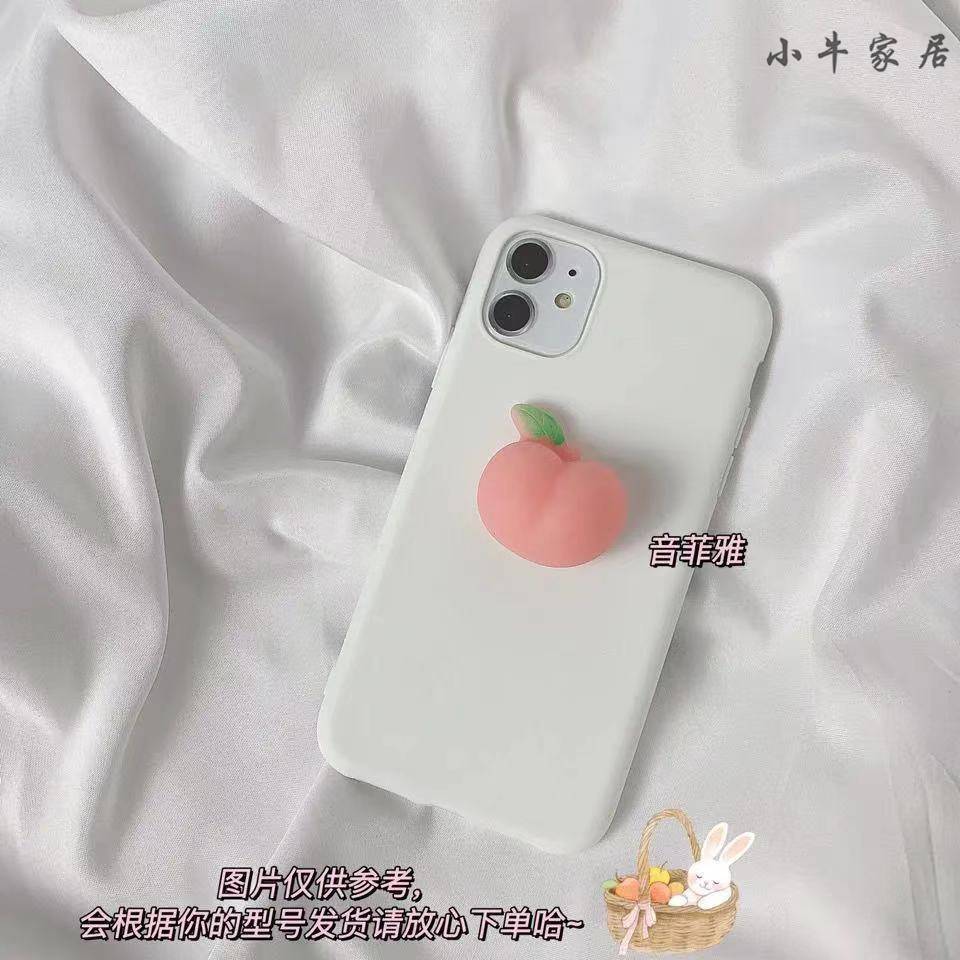 Ốp Điện Thoại Silicon Hình Trái Đào Xinh Xắn Cho Apple Iphone 12mini/ 11pro/ 12 Pro Max/ 11/ 11pro/ 7/ 8plus/ X/ Xr | BigBuy360 - bigbuy360.vn