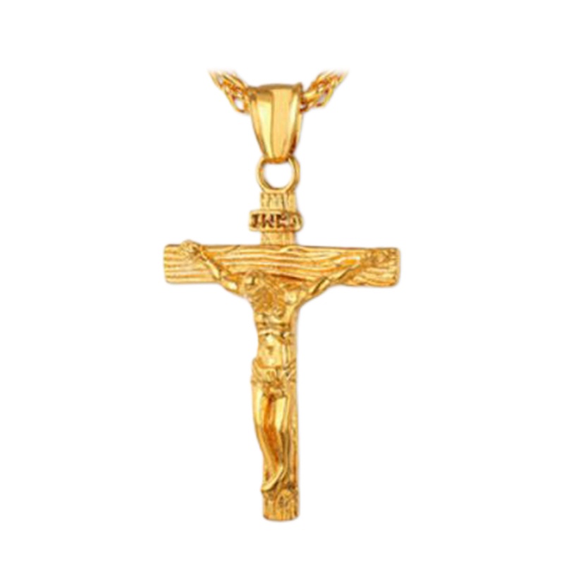 Vòng cổ Bằng Thép Không Gỉ Mặt Thánh Giá Thời Trang Cho Nam