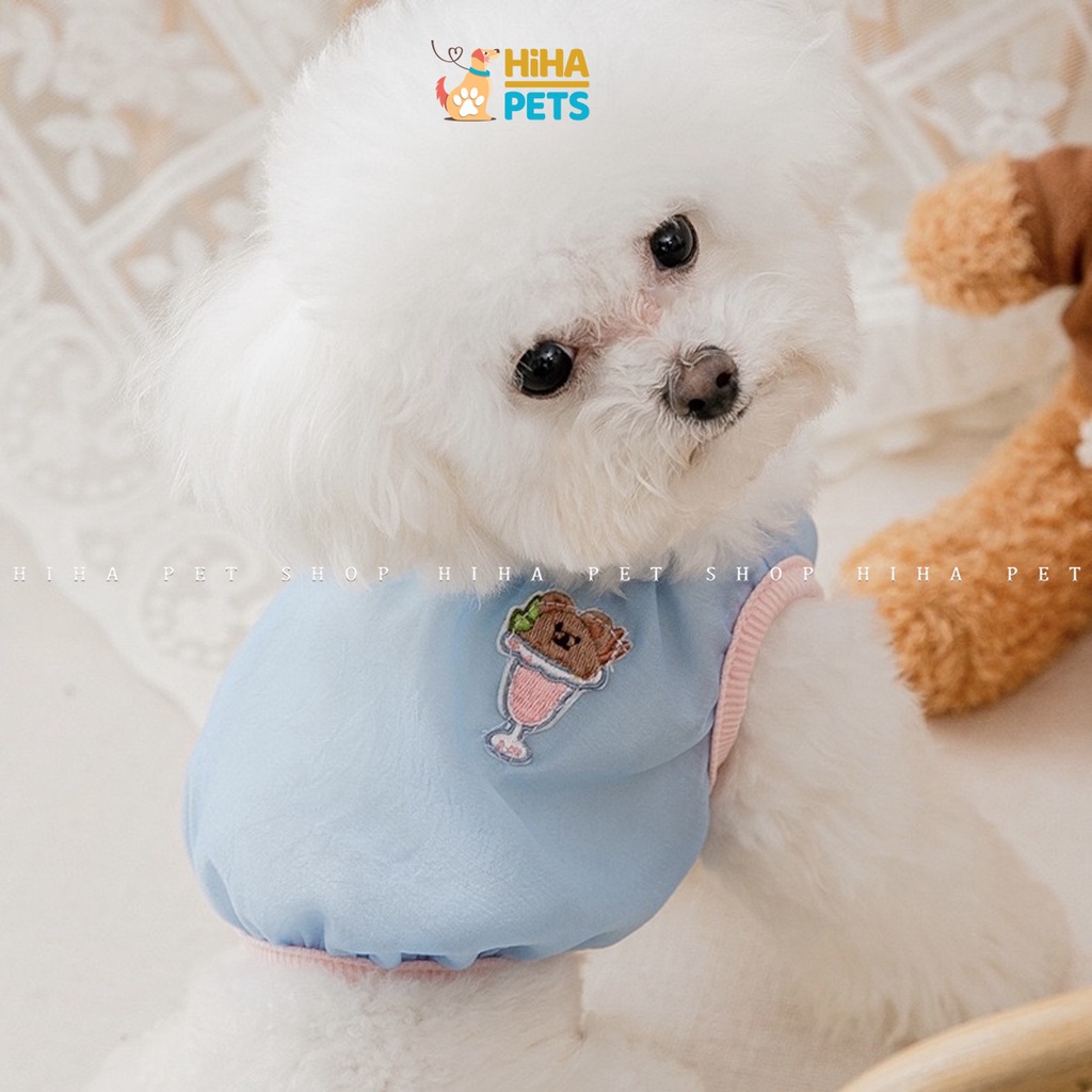 Áo Thun Cho Chó Mèo Mát Mẻ Mùa Hè, Quần Áo Thú Cưng Cao Cấp Hihapet