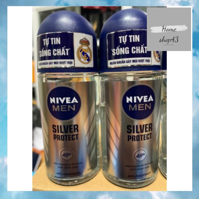 Lăn khử mùi NIVEA phân tử bạc Silver Protect 50ml