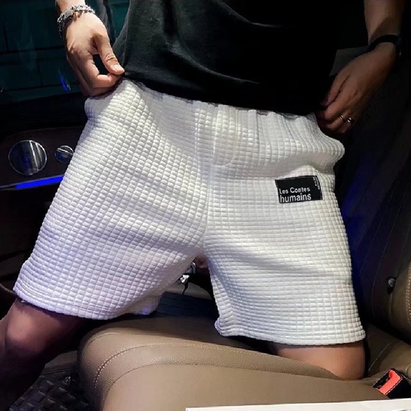 Quần Short Dáng Rộng Thoáng Khí In Chữ Phong Cách Hip Hop Thời Trang Đường Phố Hong Kong Cho Nam Giới Size M-3XL