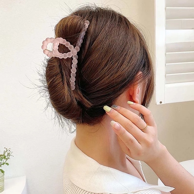 Kẹp Tóc Càng Cua Trong Suốt Kiểu Cổ Điển Thời Trang Sành Điệu Cho Nữ