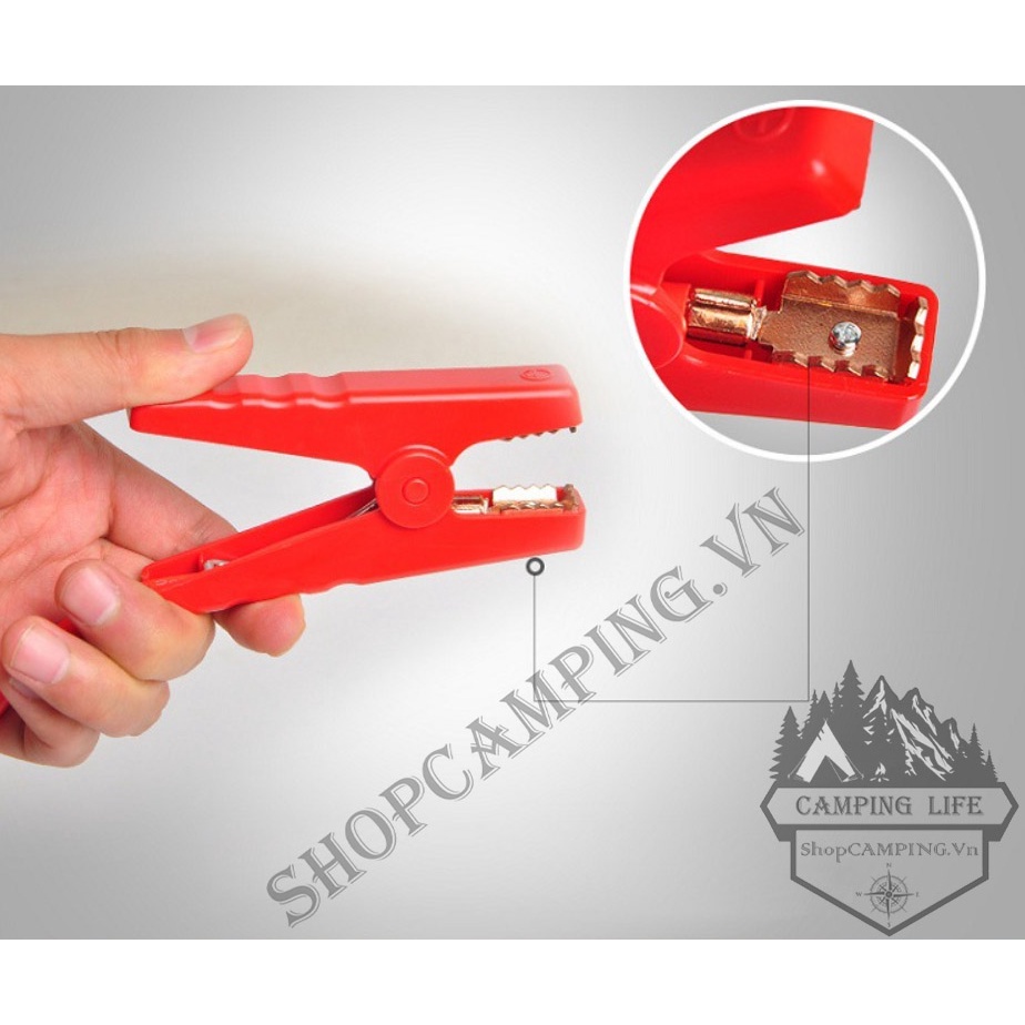 Dây cáp kẹp hàm cá sấu EC5 kích nổ khẩn cấp, dây kích bình Jump Starter kết nối khởi động cho xe hơi - Camping VietNam