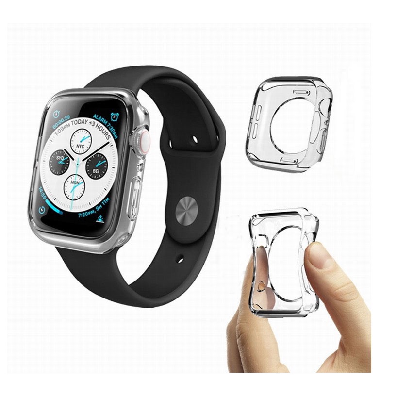 Ốp Dẻo Bảo Vệ Viền  Apple Watch Series 1/2/3/4/5/SE/6/7 38mm 40mm 41mm 42mm 44mm 45mm Chống Trầy Xước Chống Vỡ Màn Hình