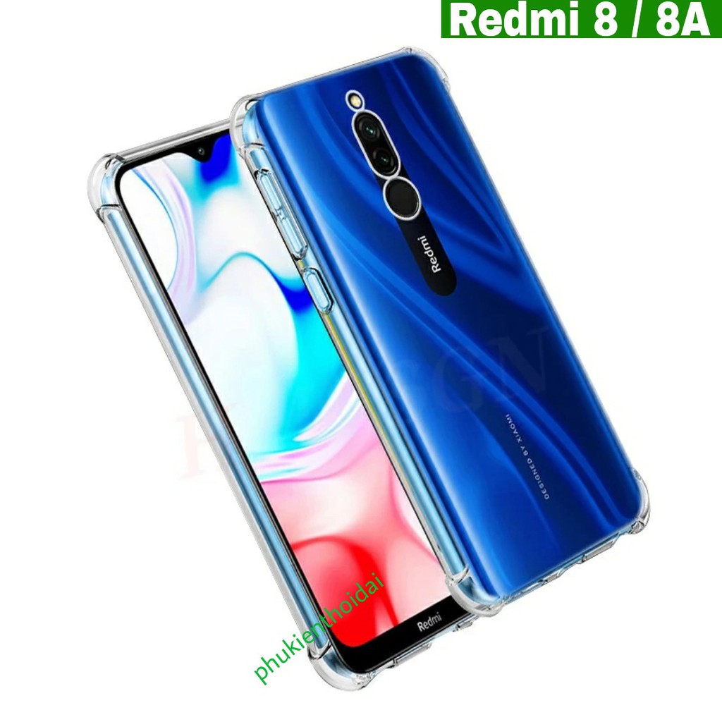 Ốp lưng Redmi 8 / 8A / Redmi 9 / 9A / 9C / Redmi 10 / 10A / 10C / Redmi 12 / 12C / Redmi A1 dẻo trong suốt lồi 4 góc