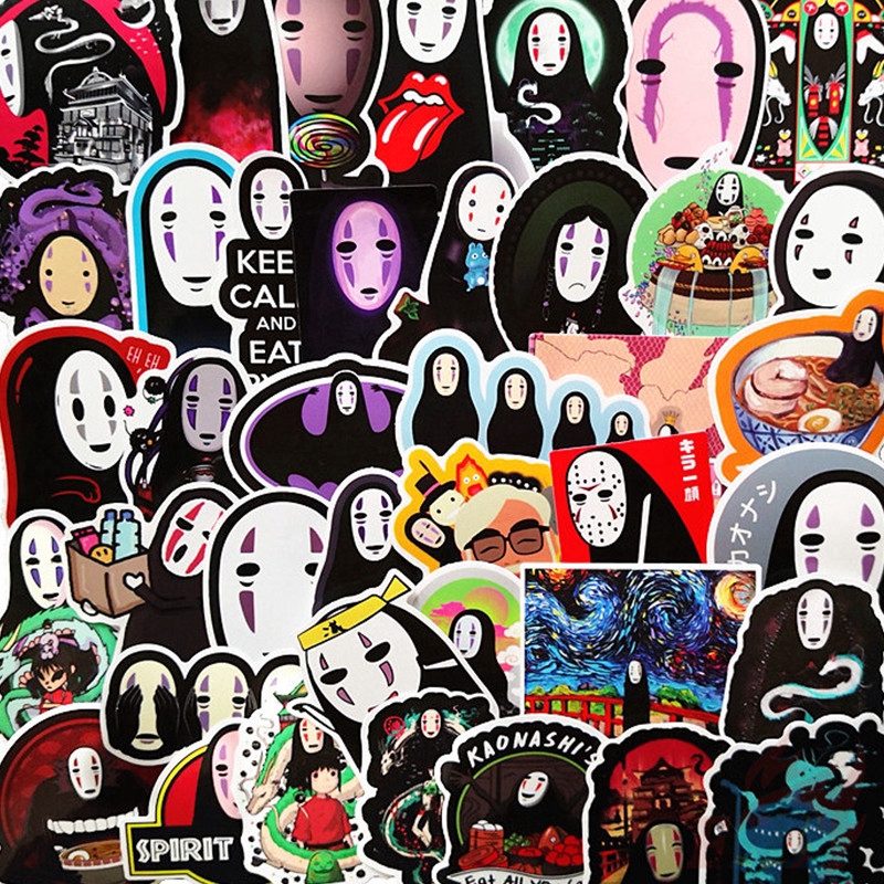 ❉ No Face Man - Series 01 Anime Stickers ❉ 1Set Miyazaki Hayao Spirited Away Fashion DIY Doodle Decals Stickers（A-12Pcs；B-39Pcs）