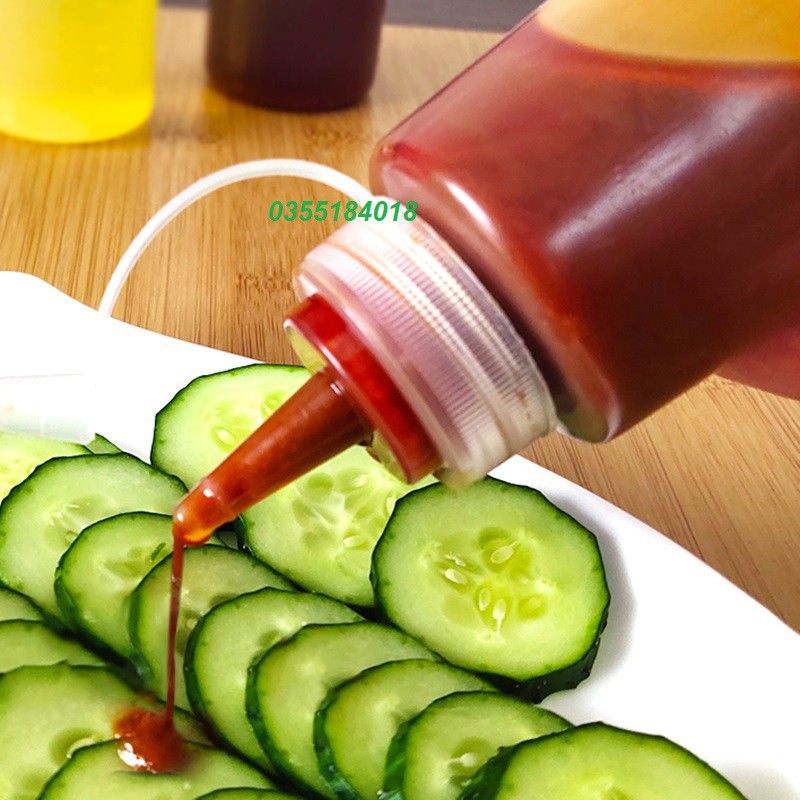 Bình bóp tương ớt Bình đựng sữa đặc, đường nước, siro