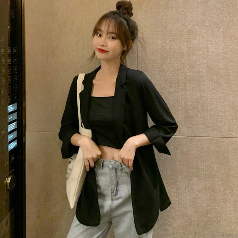 Áo Khoác Blazer Nữ Dáng Rộng Phong Cách Hàn Quốc | BigBuy360 - bigbuy360.vn