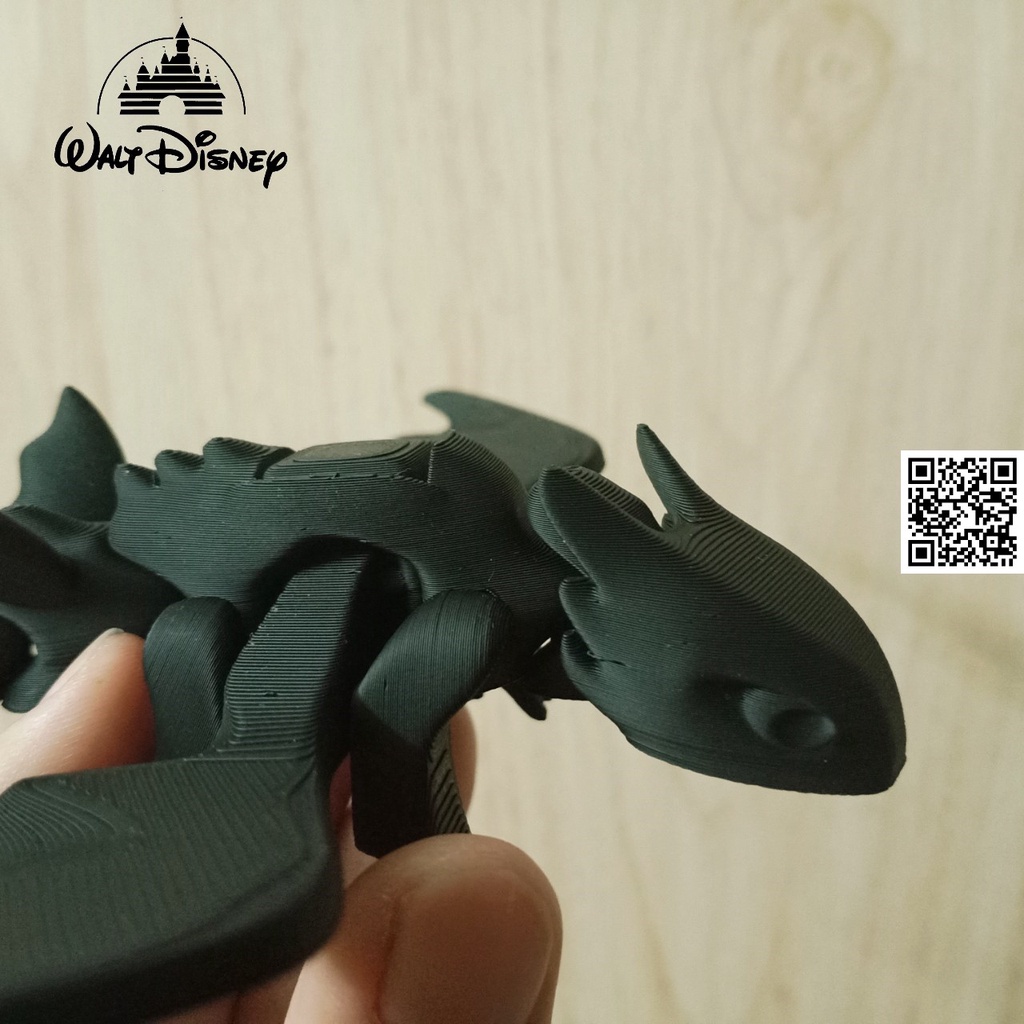 Mô hình khớp động Bí kíp luyện rồng Toothless Sún Tất hoạt hình How to Train Your Dragon 1917
