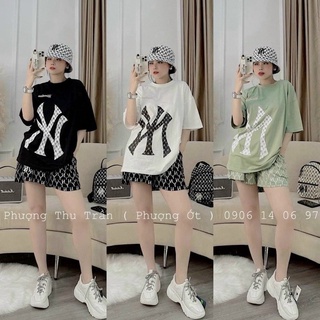 Set bộ n.y 2 màu đen/ trắng. chất cotton mát đủ size từ 40-90kg