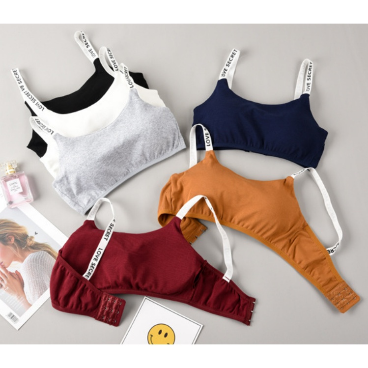 Áo Ngực Nữ In Chữ Vải Cotton