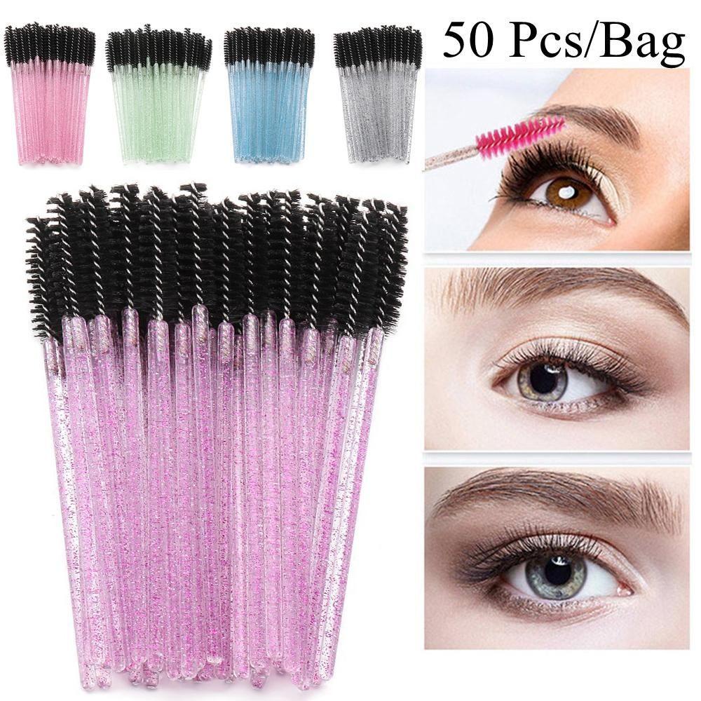 Bộ 50 Cọ Chuốt Lông Mi Dùng Một Lần Tiện Dụng|Dụng Cụ Tán Lông Mày Cầm Tay