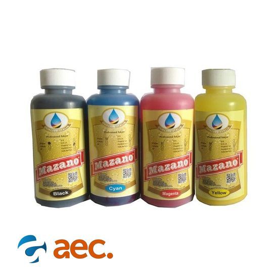 Mực dầu Pigment UV chống nước, chống bay màu Mazano chai 100ml màu Y (vàng) dùng cho máy in Epson