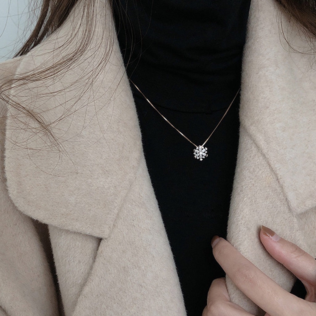 Vòng cổ mạ điện sáng bóng phong cách Hàn Quốc cho nữ