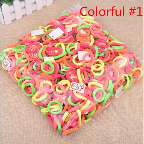 50pcs Rope Ring Elastic Hairband Ponytail Holder