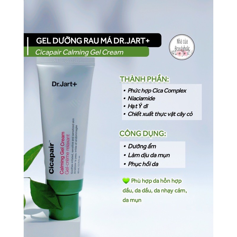 Gel dưỡng ẩm và phục hồi da Cicapair Calming Gel Cream Dr.Jart