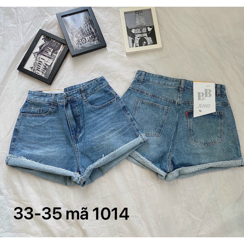 Quần short Jeans Nữ trơn bigsize 33 đến 35 Ms 1014