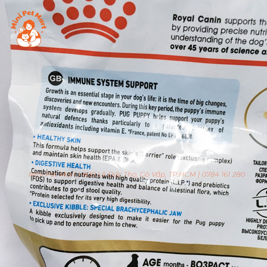 [1,5kg] Thức ăn hạt cho Pug nhỏ ROYAL CANIN