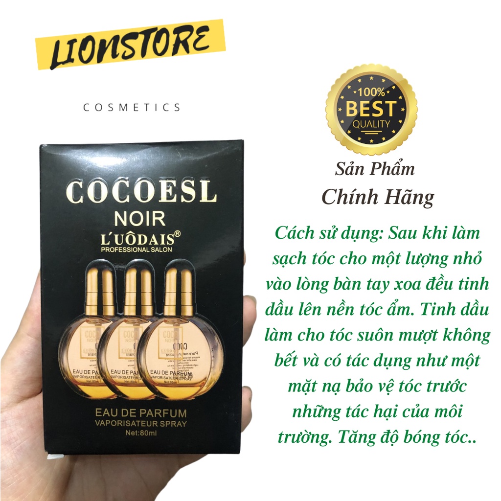 Tinh dầu dưỡng tóc thơm lâu dành cho tóc uốn xoăn tốt nhất Coco Noir 80ml chuẩn hàng công ty chuẩn loại 1