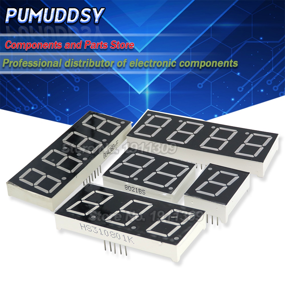 2 Chiếc 0.8 inch Màn Hình LED 7 Đoạn 2 Bit 3 Bit 4 Bit Chữ Số Ống Màu Đỏ Thông Thường Cathode / Anod