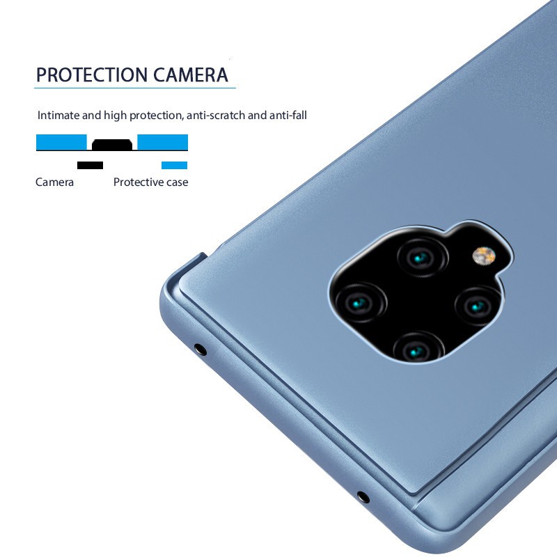 Bao Da Điện Thoại Nắp Lật Tráng Gương Chống Sốc Màu Hồng / Đen Cho Xiaomi Redmi Note 9s Note9S Ốp