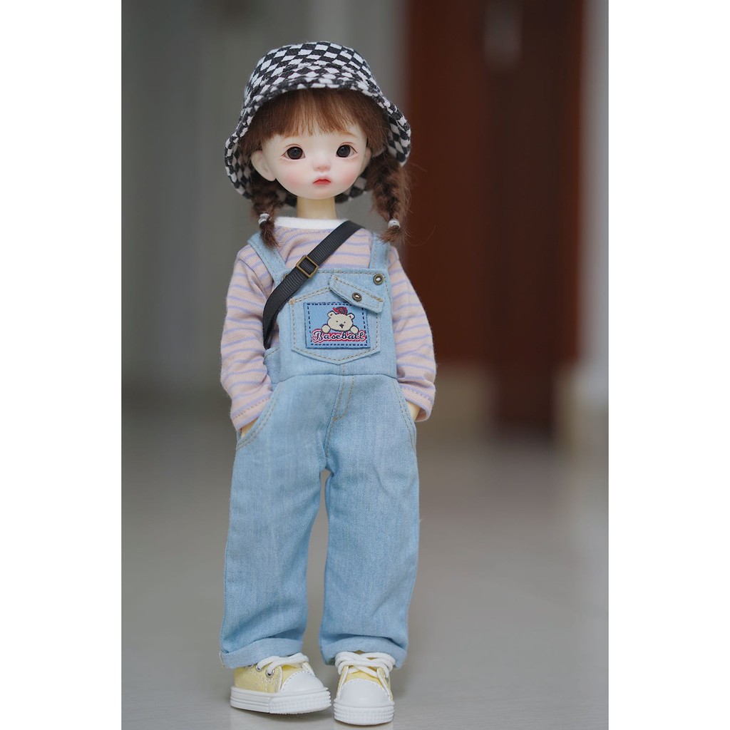 (Mua) tại chỗ đầy đủ của 68 gói bjd1 / 6 lớn 6 điểm yosd nam giới và phụ nữ búp bê quần áo phụ kiện quần jean dây đeo hàng ngày