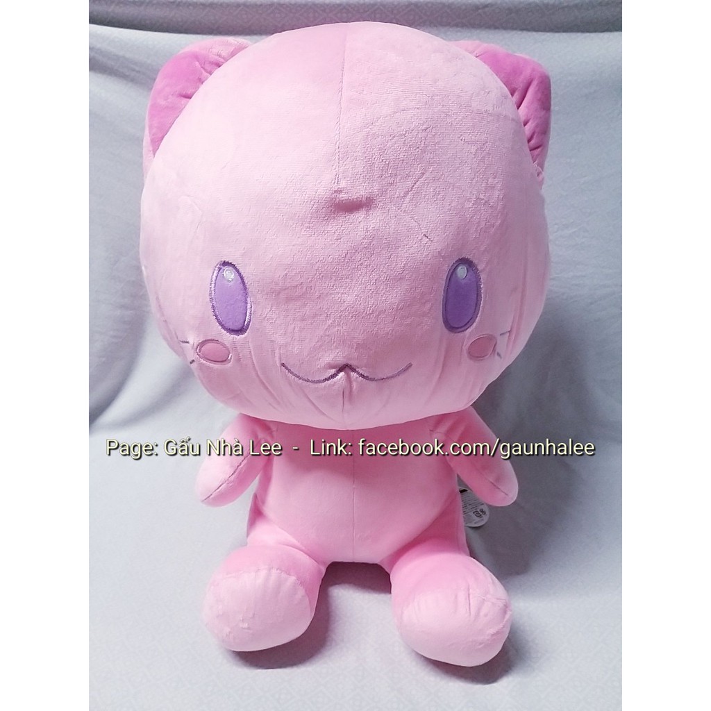 Bé gấu bông mèo Hồng, size BIG 50cm, lông đẹp mịn, hàng xịn sò chính hãng Nhật Bản, mới 100%, full tem tag