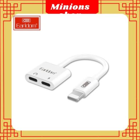 Hàng chính hãn Jack Chuyển Lightning 2 in 1 Earldom OT-33 (Ra 2 Cổng Lightning) IOS 14.0 trở xuống  
