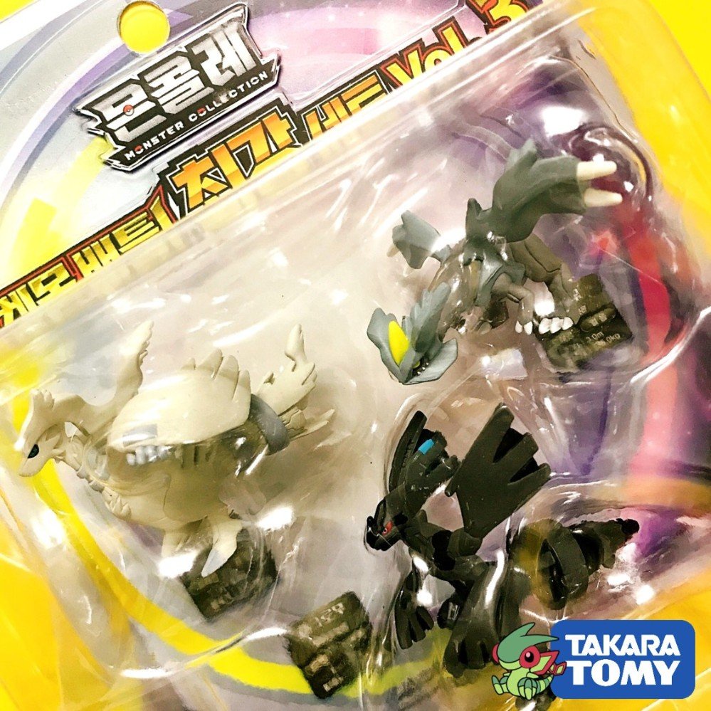 [Hiếm] Mô Hình Pokemon Reshiram Zekrom Kyurem - Tao Trio Battle Strongest Set Vol 3 Takara TOMY Standard Size PokeCorner