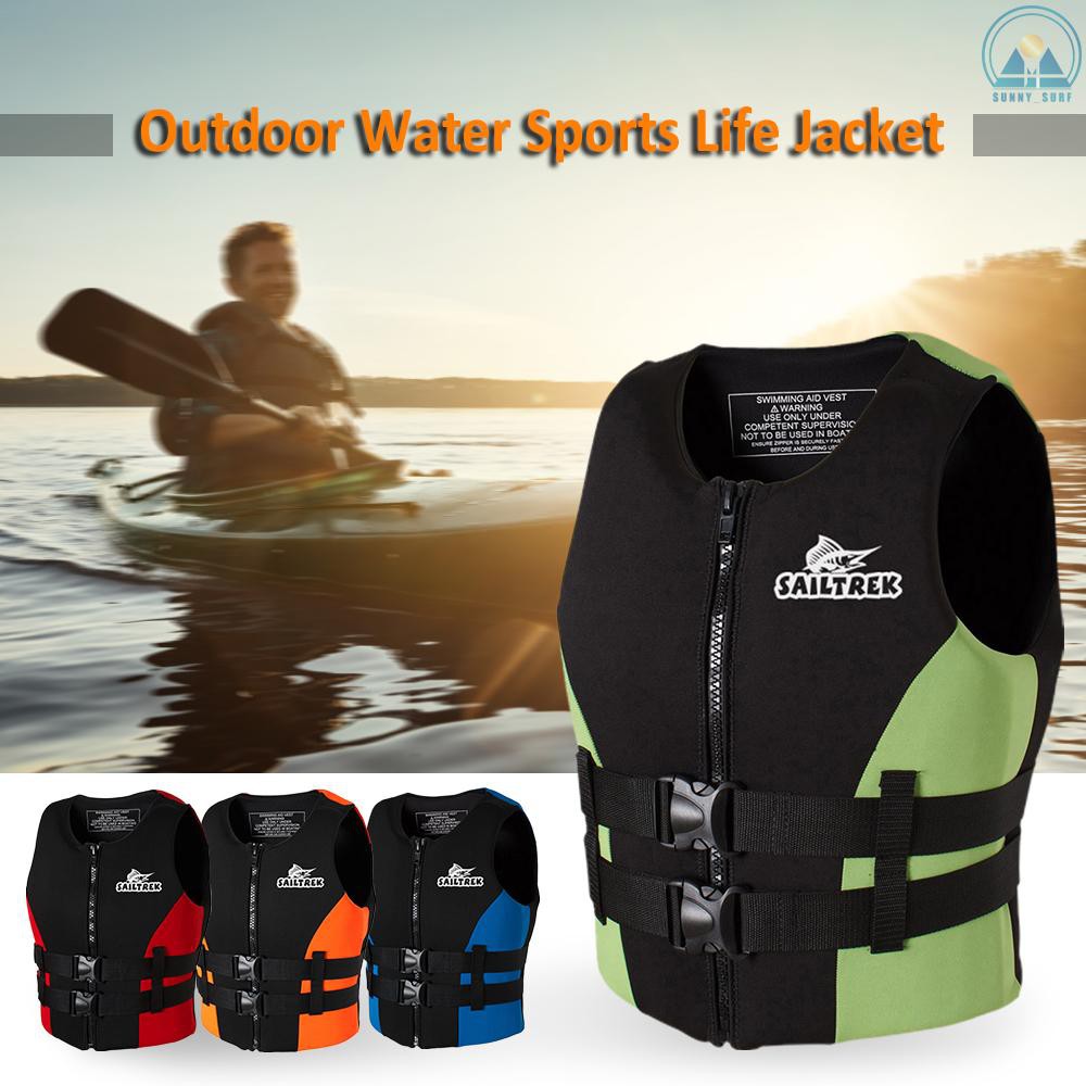 Sunny☀ Neoprene Fishing Life Jacket Watersports Kayaking Boating Drifting Safety Life Vest