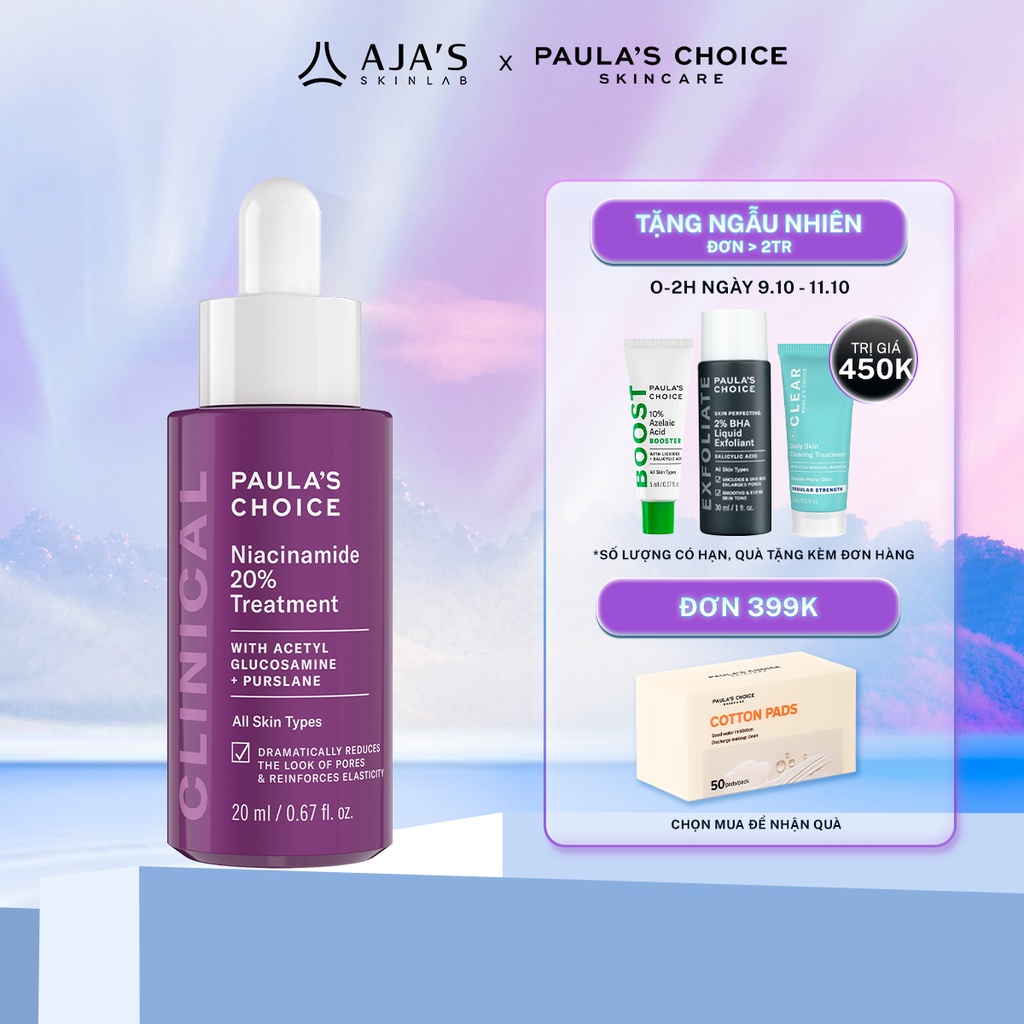 Tinh chất se khít lỗ chân lông tối ưu Paula's Choice Niacinamide 20% Treatment 20ml