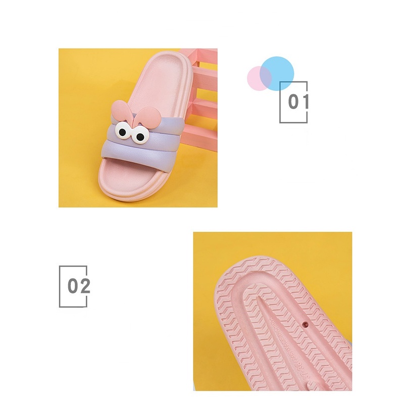 Dép PVC Đi Trong Nhà Chống Mài Mòn Hình Mắt Nhỏ Dễ Thương Cho Cặp Đôi