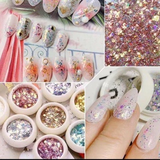 Sét 8hủ nhũ 8D,dùng ẩn trang trí móng chuyên dụng không thể thiếu cho dân làm nail