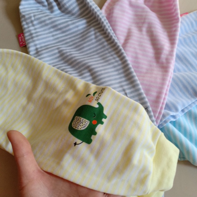 Quần Nỉ Kẻ Ngang Siêu Mềm Mịn Cho Bé 4-14kg_[Ảnh Thật]