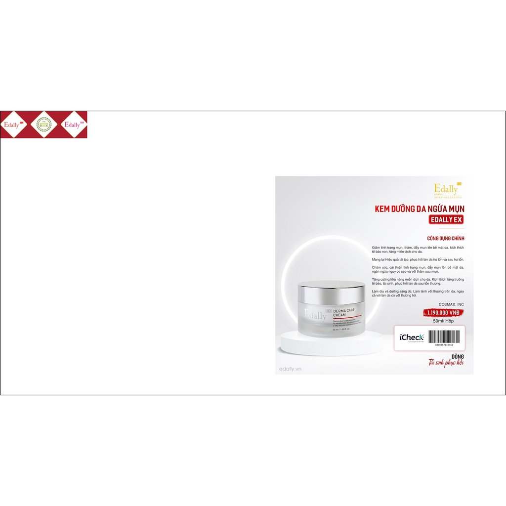 Kem dưỡng da ngừa mụn Edally EX - .Edally  EX Derma Care Cream