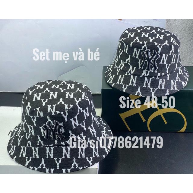 Nón cặp Mẹ (Con) - combo 1 set 2 Mũ vành NY Mẹ vs Bé xinh xắn