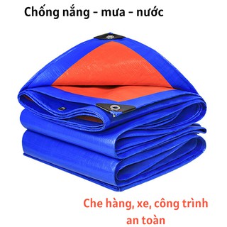Khổ lớn- Bạt cam xanh che nắng mưa | Bạt dày che công trình, che hàng loại dày