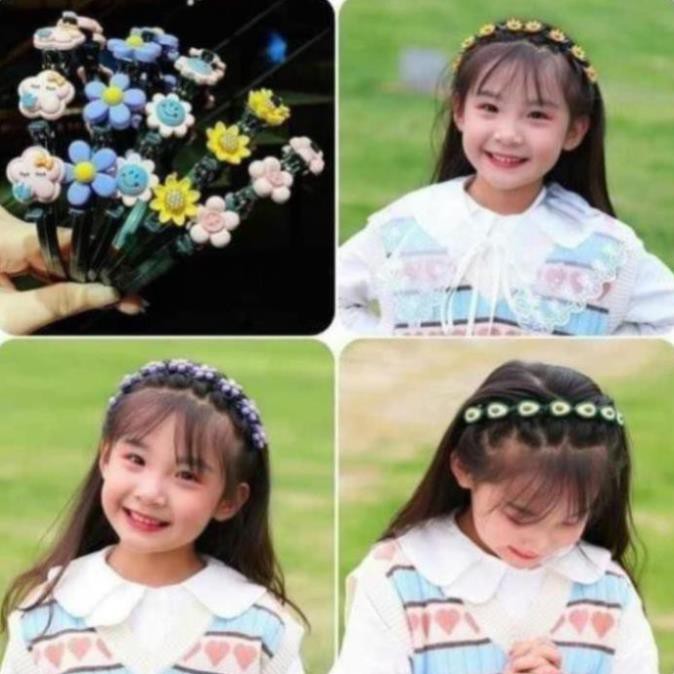 Bờm tóc siêu cute cho bé gái có kẹp phồng mái ( giao màu ngẫu nhiên)