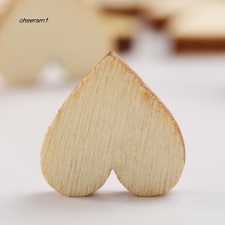 Bộ 100 nút gỗ hình trái tim