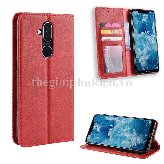 Bao da dạng ví Nokia 8.1 Luxury Leather