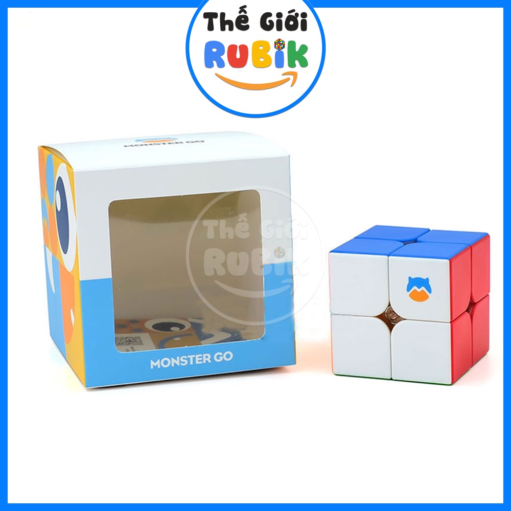 Rubik GAN Monster GO 2x2 / 3x3 / Pyraminx / Skewb Stickerless - Monster GO 3x3 M Có Nam Châm | Thế Giới Rubik