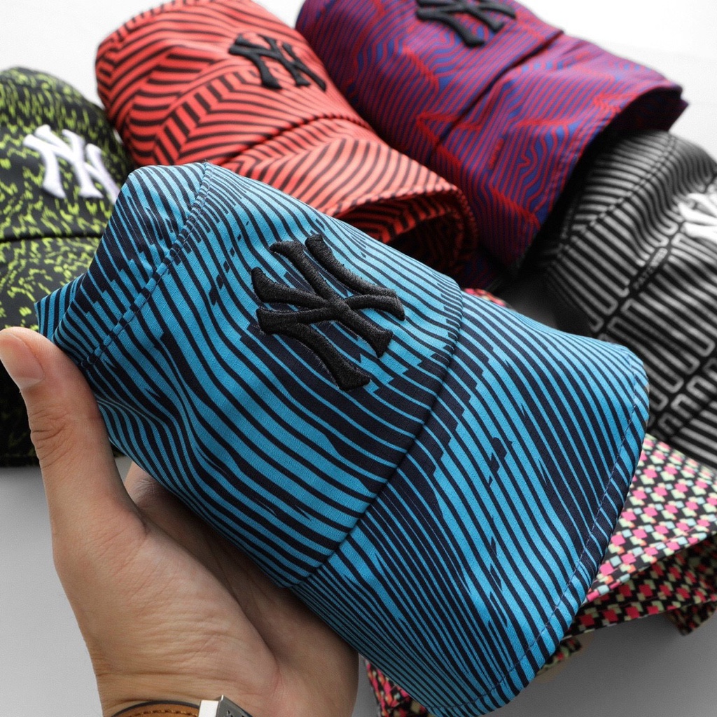 NÓN M L B  NEW YORK YAN KEE MONOGRAM CHẤT VẢI COTTON HÀN QUỐC CAO CẤP, NÓN THỜI TRANG BU10A22